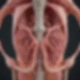 Illustration depicting the structure of the renal parenchyma.