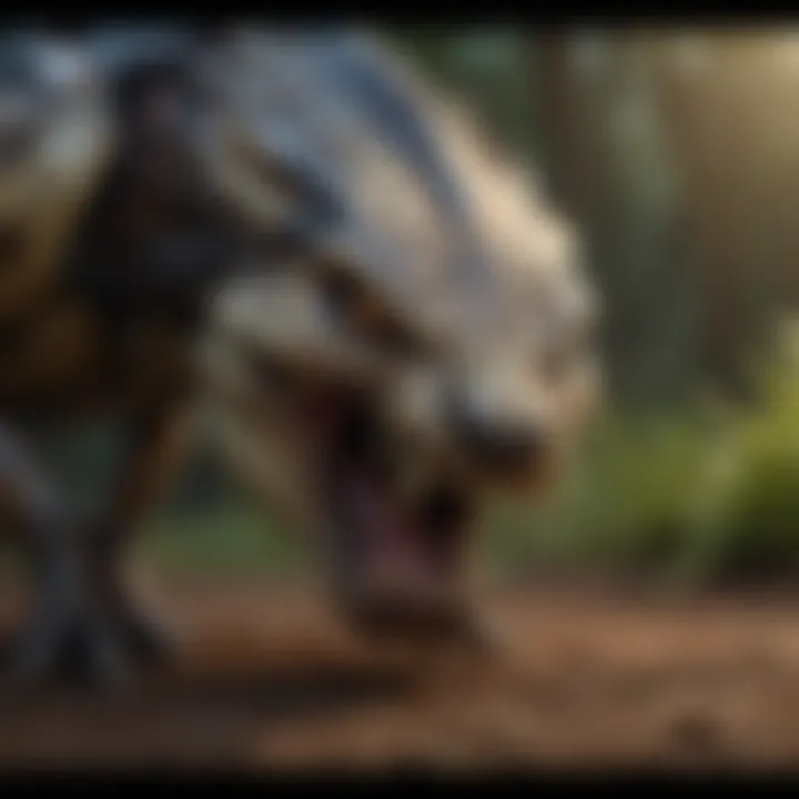 Close-up of a predator's hunting technique