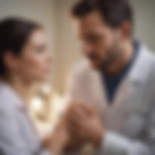 A dedicated healthcare professional engaged in a consultation with an HIV patient, demonstrating empathy and support.