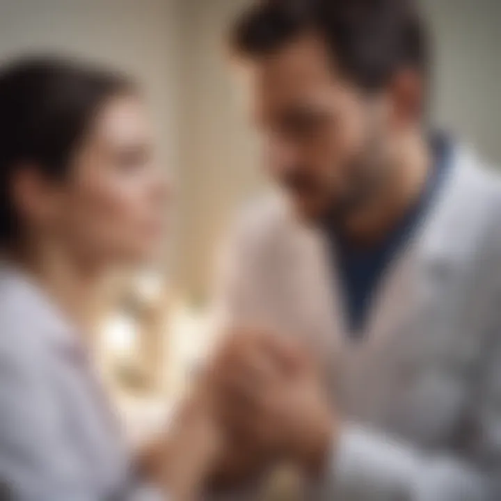 A dedicated healthcare professional engaged in a consultation with an HIV patient, demonstrating empathy and support.