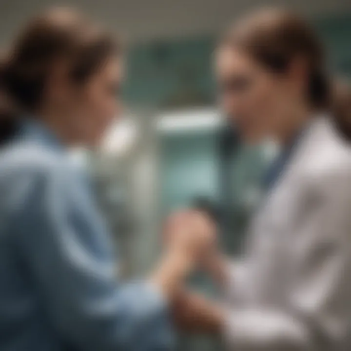 A healthcare worker engaging with a patient in a supportive environment, highlighting the importance of trust in care.