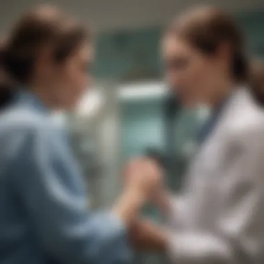 Building Trust in Patient Care A healthcare worker engaging with a patient in a supportive environment, highlighting the importance of trust in care.