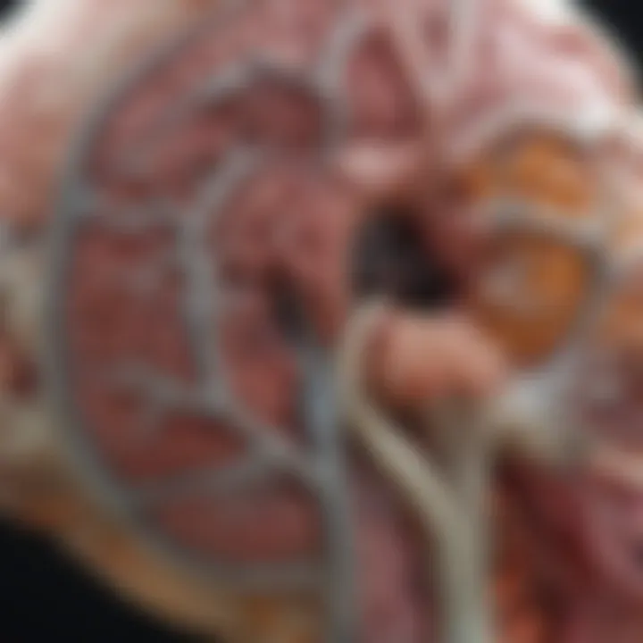 MRI scan illustrating lesions characteristic of Multiple Sclerosis