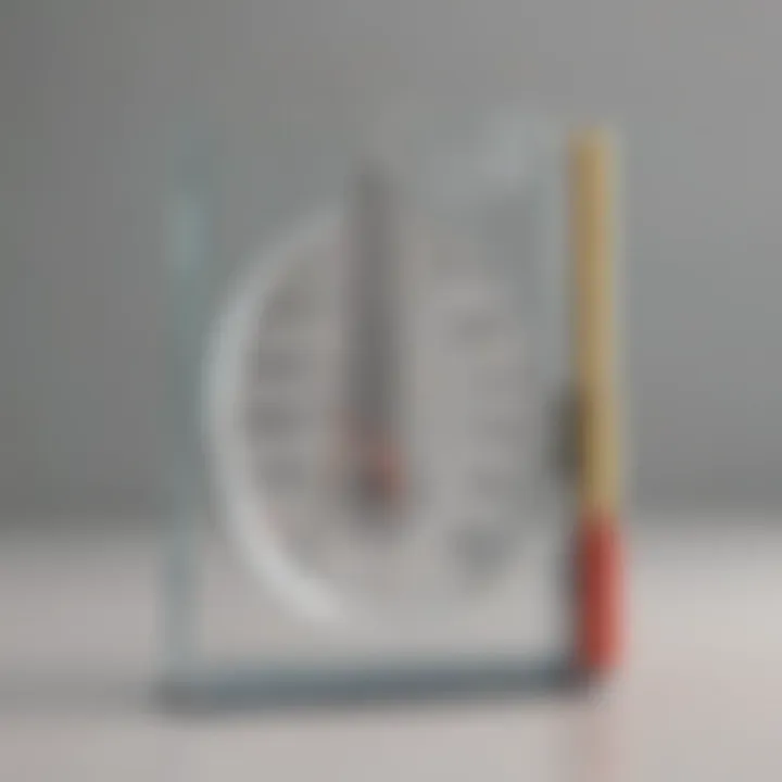 Thermometer showing ideal temperature for infants