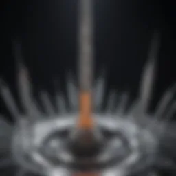 Close-up of a spinal tap needle showcasing its intricate design