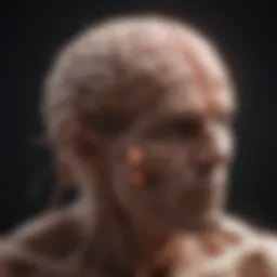 Illustration of the brain highlighting the temporal lobe