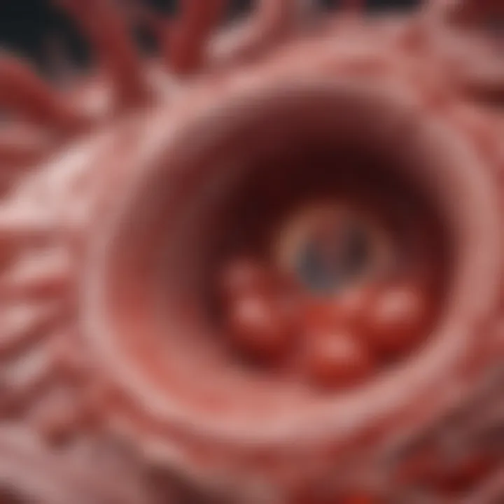 Visual representation of inflammatory response in arteries
