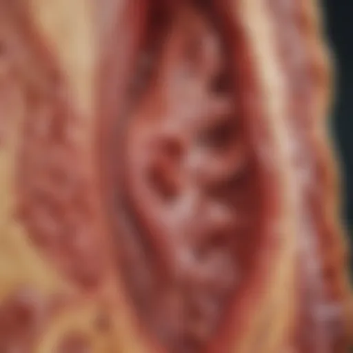 Illustration depicting arterial plaque buildup