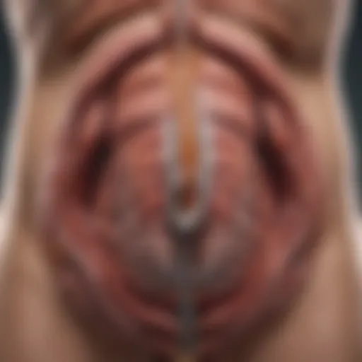 Illustration of the stomach anatomy