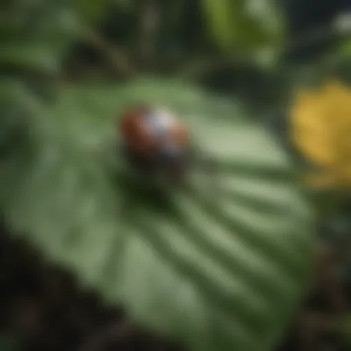 Black-legged tick on a leaf