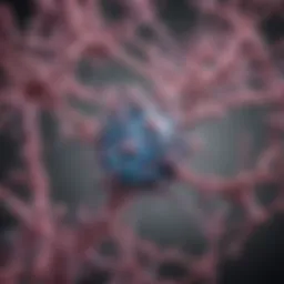 An intricate molecular structure representing triple zero negative breast cancer