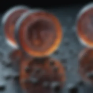 Microscopic view of biological samples mounted in vector medium