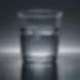A crystal-clear glass of water reflecting purity.