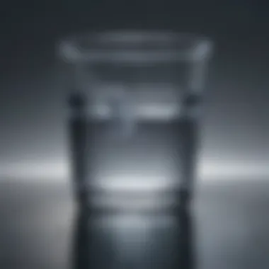A crystal-clear glass of water reflecting purity.