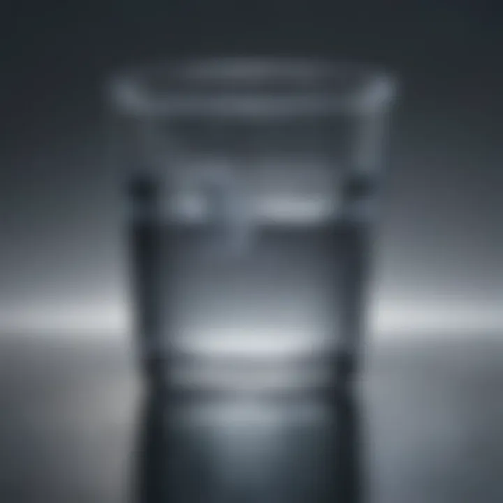 A crystal-clear glass of water reflecting purity.