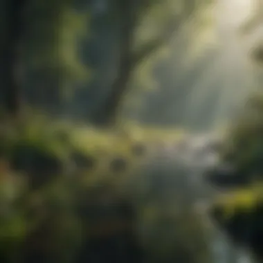 The Interconnection of Water Quality and Ecosystem Health A serene natural water source surrounded by vibrant ecology.