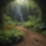 A serene herbal garden showcasing various plants beneficial for smoking cessation