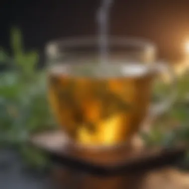 Herbal Tea for Stress Relief A calming tea infusion made from various herbs to aid relaxation during the quitting process