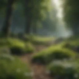 A lush green landscape showcasing renewable energy sources.