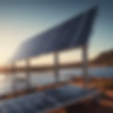 Harnessing Solar Power Solar panels harnessing sunlight for energy