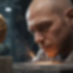 Close-up view of ceramic welding techniques